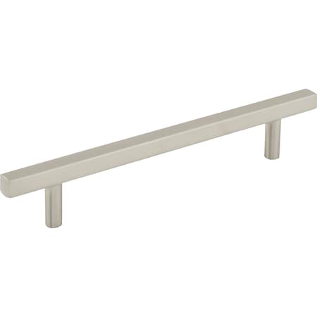 Jeffrey Alexander 128 mm Center-to-Center Satin Nickel Square Dominique Cabinet Bar Pull 845-128SN